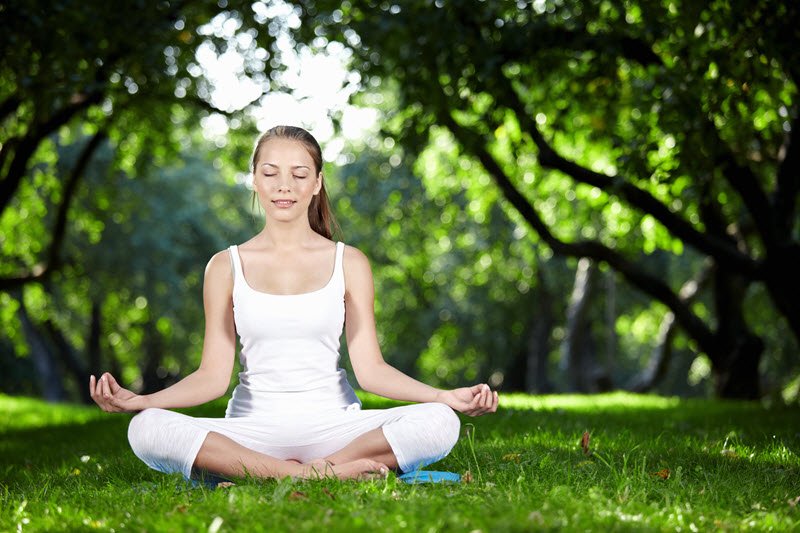 Young woman meditating