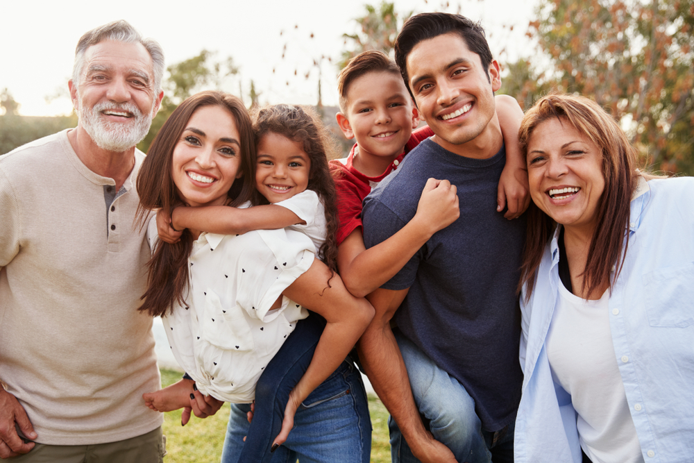 A multi generational latino family