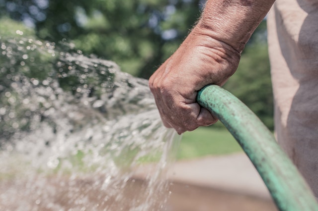 Watering the garden