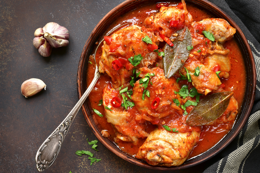 A bowl of chicken stew