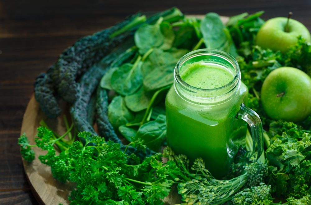 A selection of greens on a platter