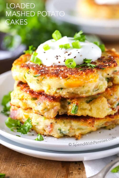 Loaded Mashed Potato Cakes