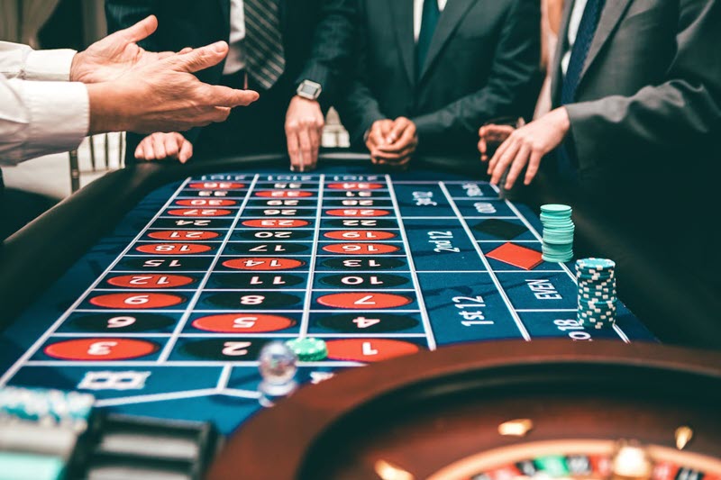 Seniors gambling in a casino