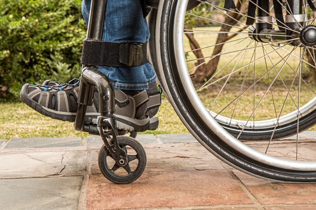 A senior in a wheelchair