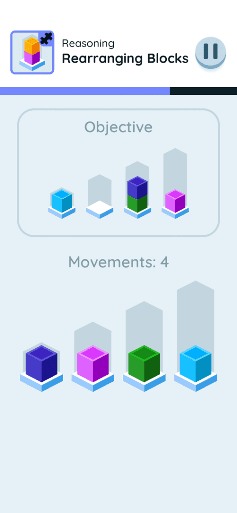 Playing a sorting game from Focus