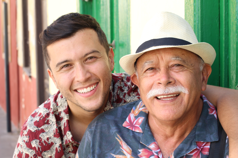 A male caregiver and his father or grandfather