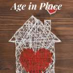 The idea of aging in place shown by a string-based image of a house
