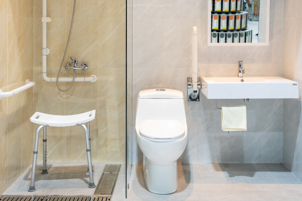 A bathroom that can make life easier for someone disabled