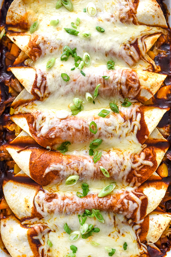 Beef and Butternut Squash Enchiladas from Foodie Crush