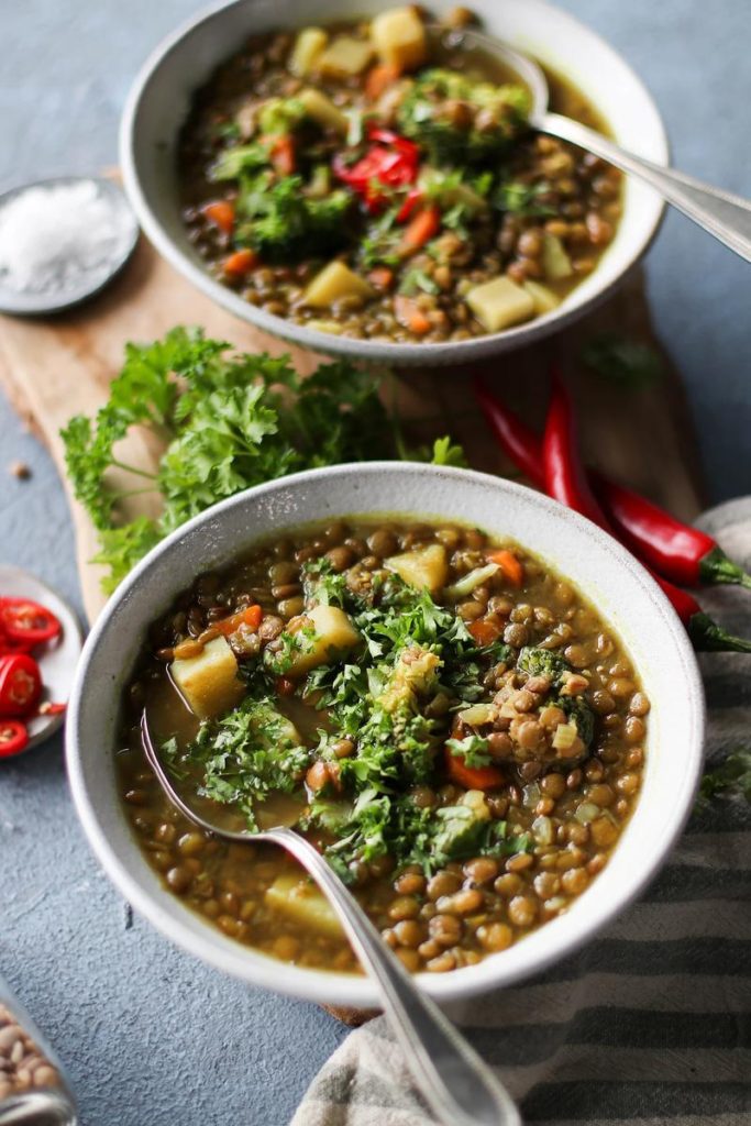 One-Pot Veggie Lentil Soup from Pick Up Limes