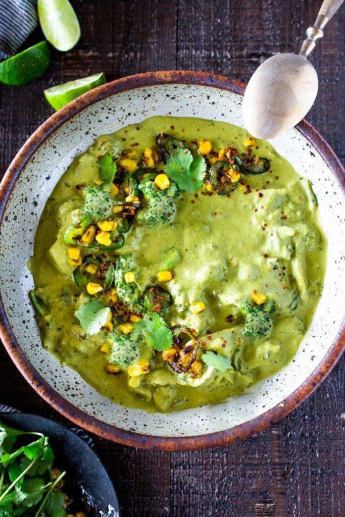 Vegan Broccoli 'Cheddar' Soup from Feasting at Home