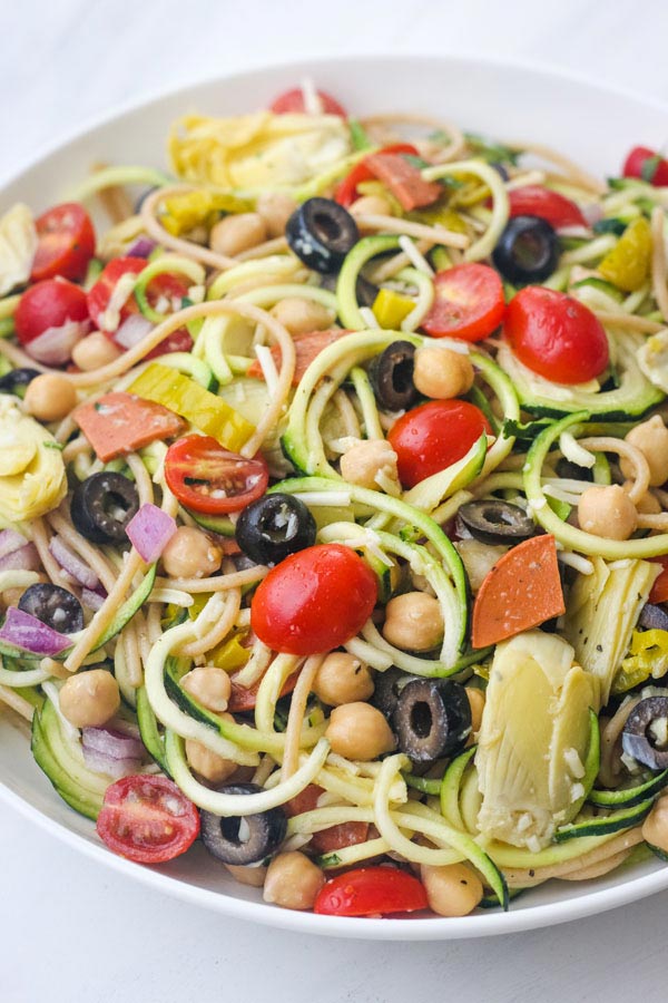 Zesty Zucchini Pasta Salad from Toaster Oven Love