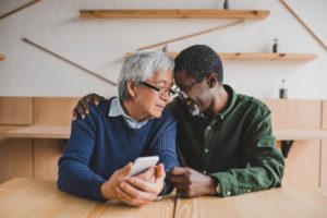 A gay older couple, highlighting the importance of the LGBTQ+ community for seniors