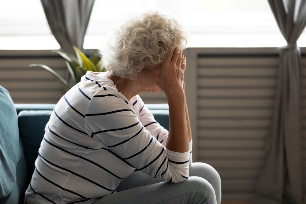 A stressed senior who has been hoarding