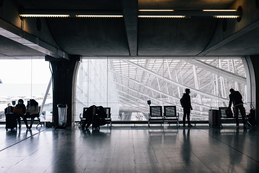 An airport lounge