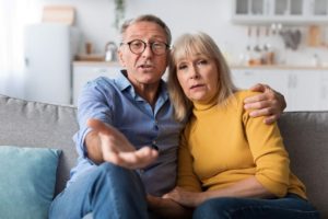 An older couple at home, highlighting the idea of when seniors expect too much