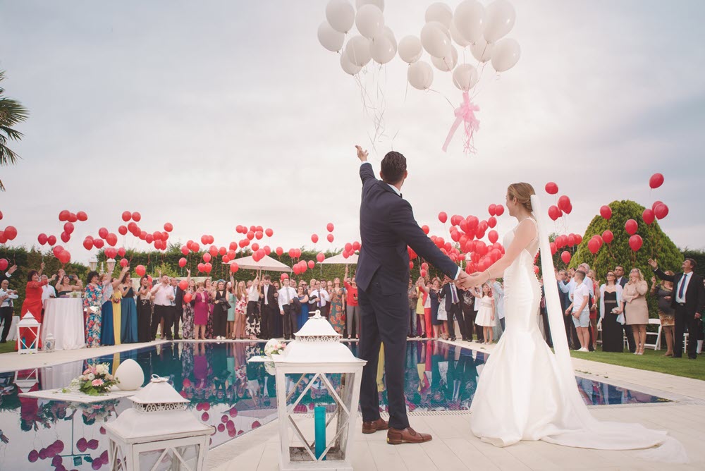 A couple having an inclusive party for friends and family members