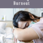 An exhausted caregiver or daughter asleep on the side of a hospital bed, looking at how to recover from caregiver burnout