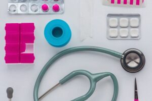 Pills and a stethoscope