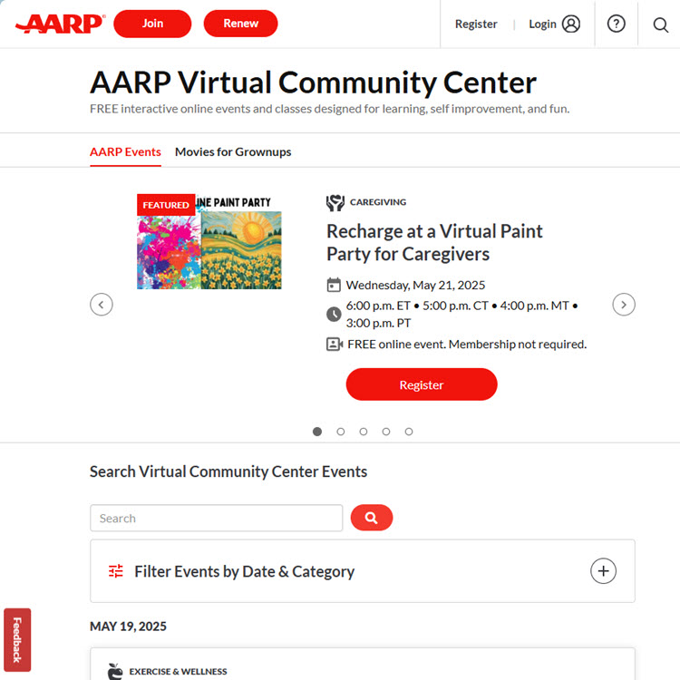 AARP Virtual Community Center