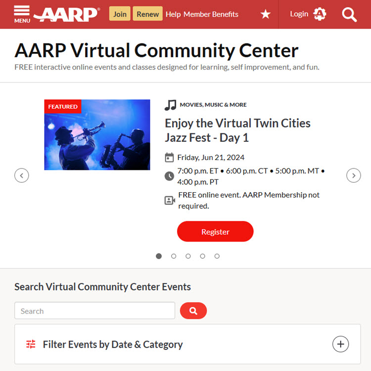 AARP Virtual Community Center