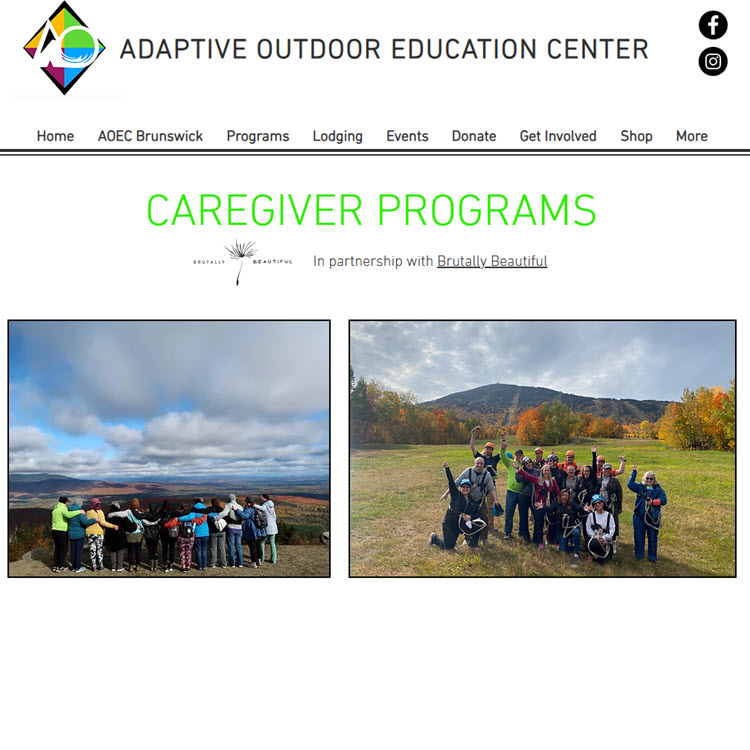 Adaptive Outdoor Education Center Caregiver Programs