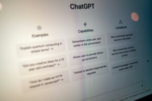 ChatGPT on a computer screen