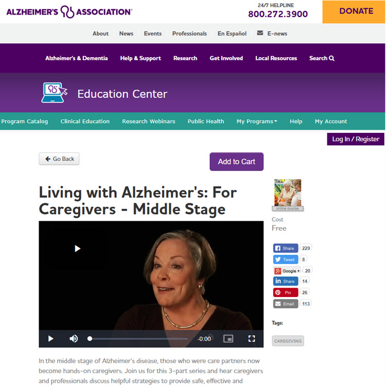 Living with Alzheimers for Caregivers Middle State
