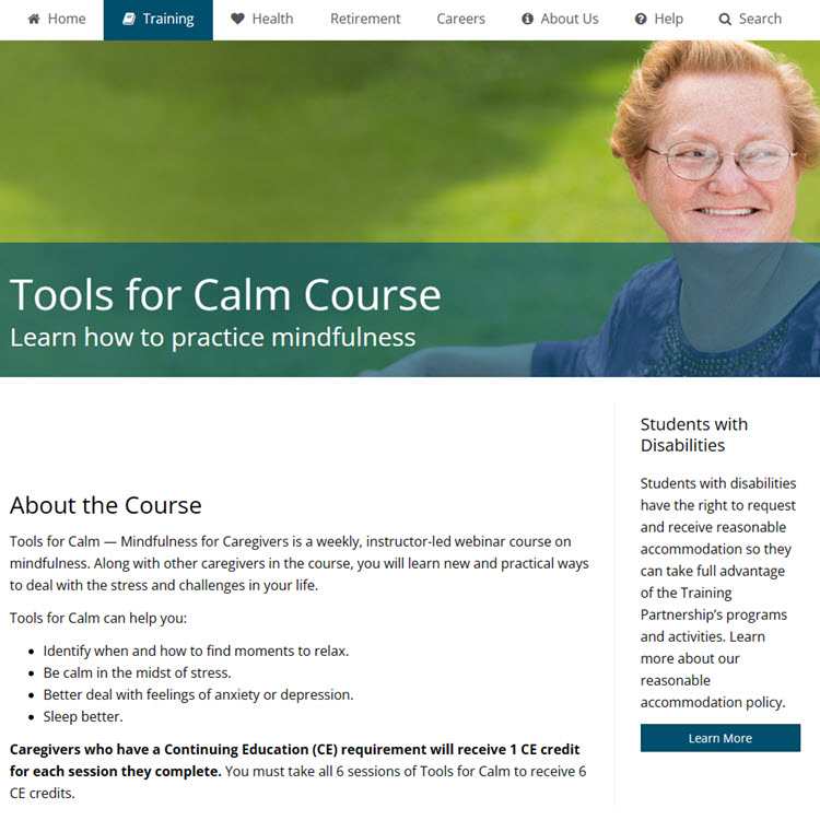 Tools for Calm Course