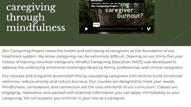 Zen Caregiving Project