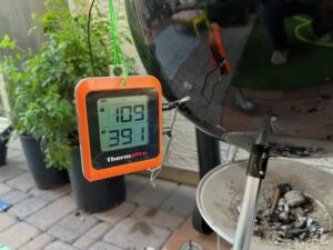 Temperature Reading on the ThermoPro, the best wireless meat thermometer I've found