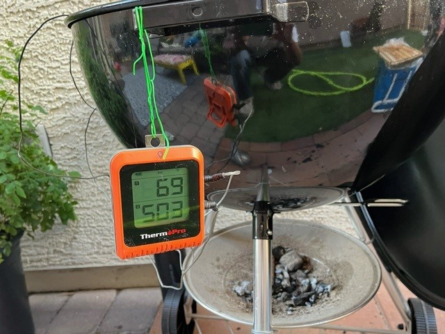 The initial ThermoPro reading