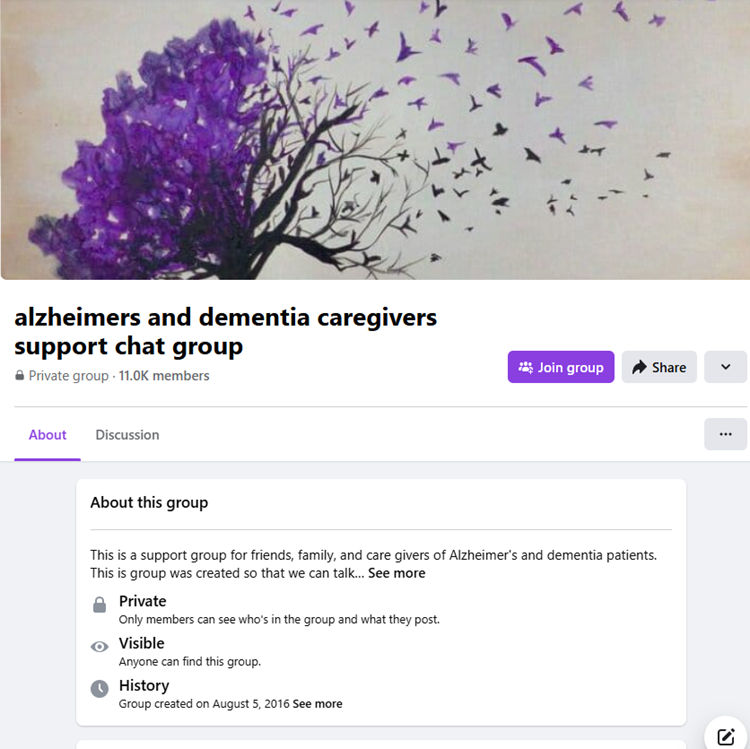 Alzheimer's and Dementia Caregivers Support Chat Group