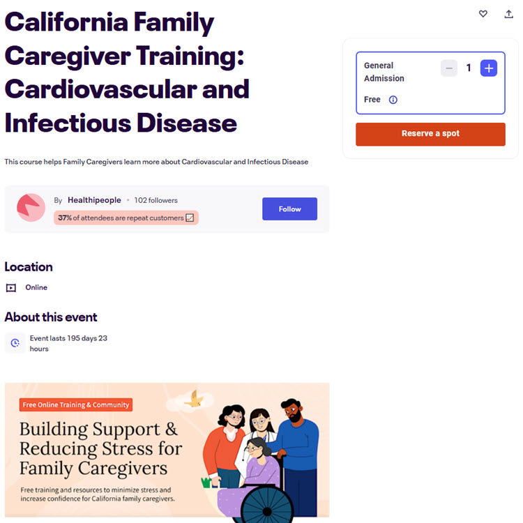 California Family Caregiver Training Cardiovascular and Infectious Disease