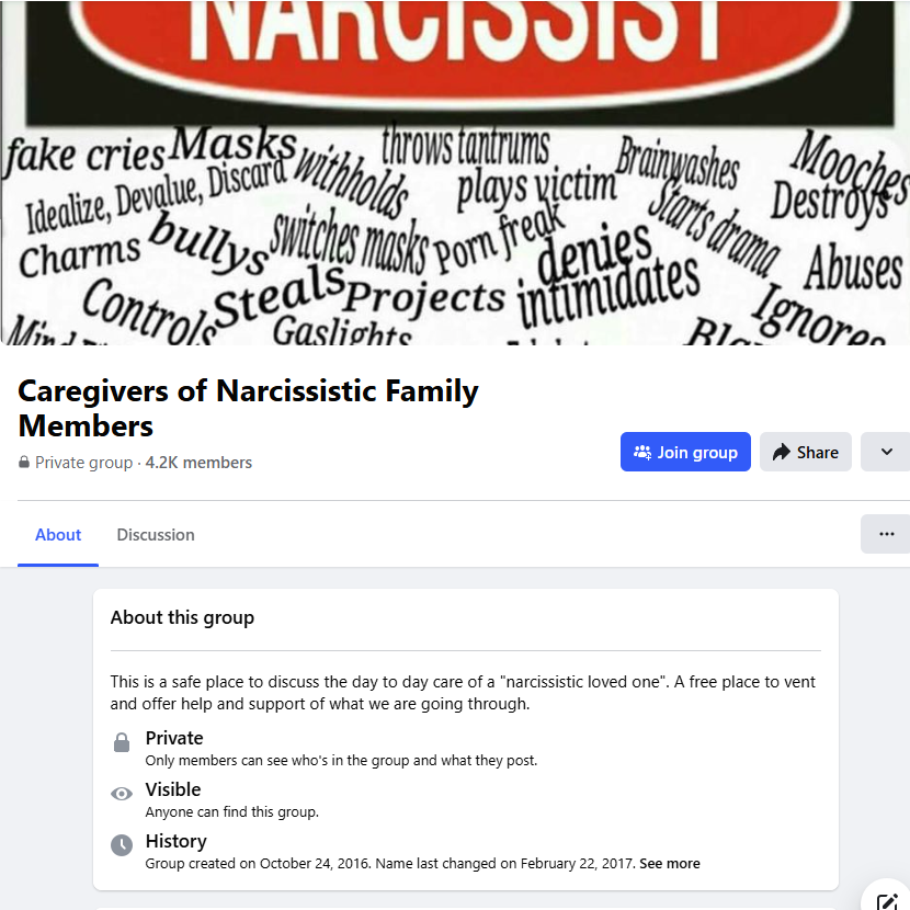 Caregivers of Narcissistic Family Members