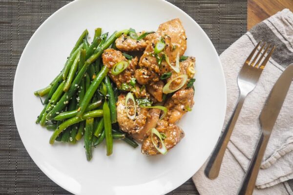 A cooked dinner prepared for a senior