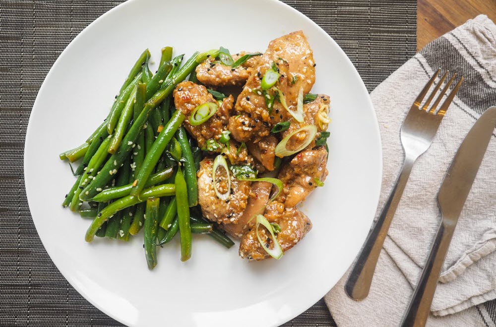 A cooked dinner prepared for a senior