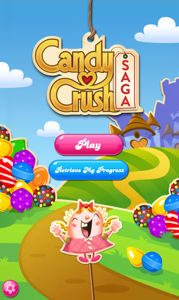 The loading screen for Candy Crush Saga