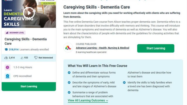 Alison Learn Dementia Caregiving Skills