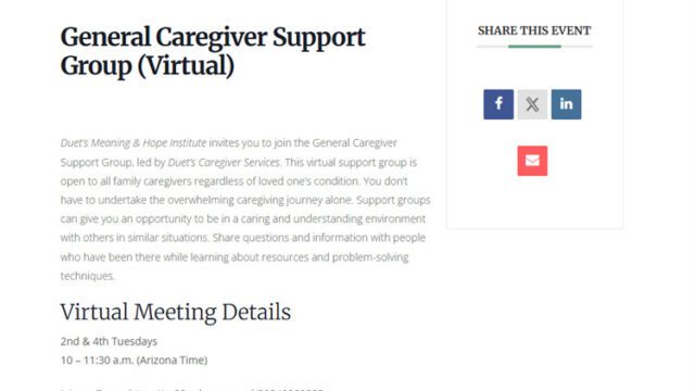 General Virtual Caregiver Support Group