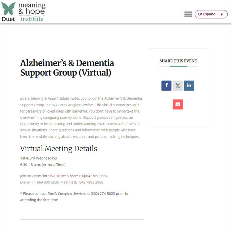 Meaning and Hope Support Group Wednesday