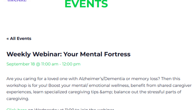 Weekly Webinar Your Mental Fortress