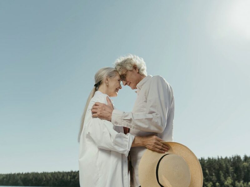 An older couple, one of whom may have dementia