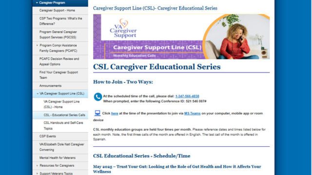 Caregiver Support Line Educational Series