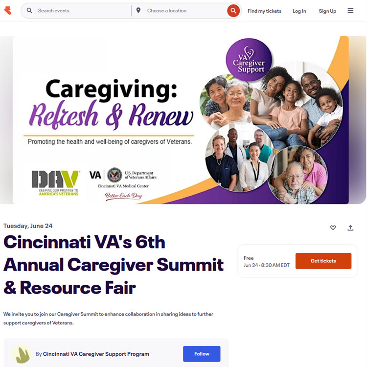 Cincinnati VA's 6th Annual Caregiver Summit & Resource Fair